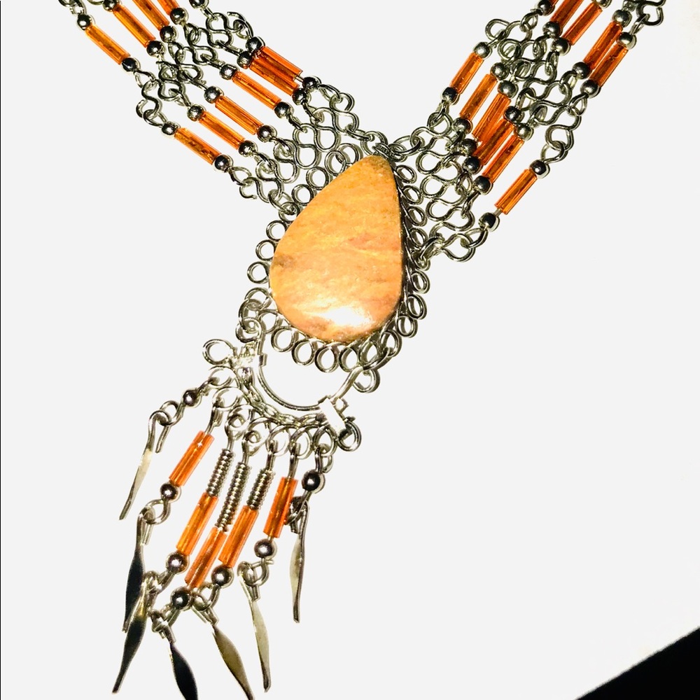 Handmade Indie necklace 🧡